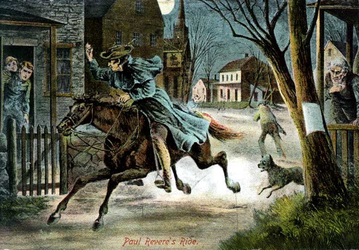 Painting of Paul Revere's Ride
