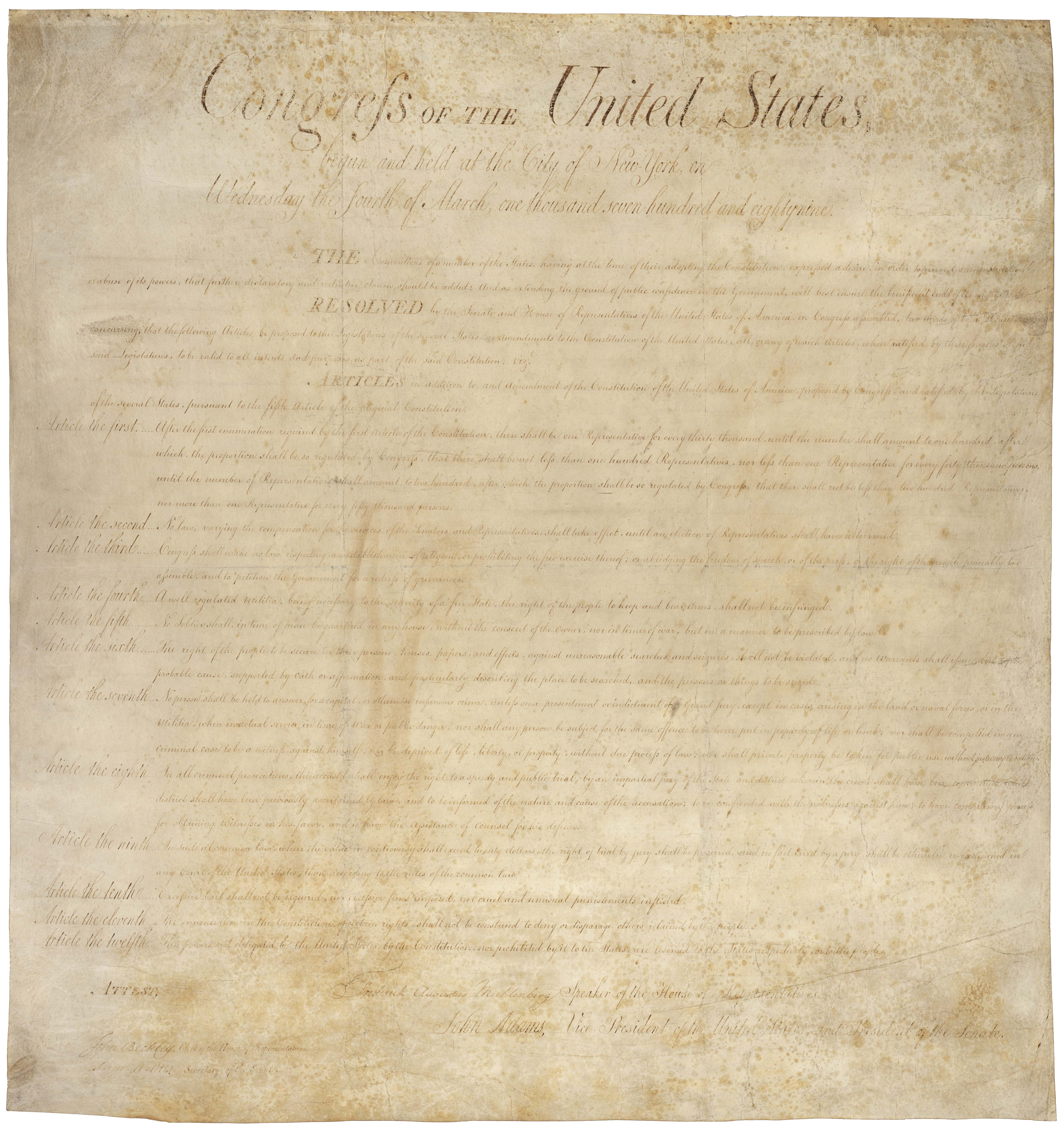 Original Bill of Rights