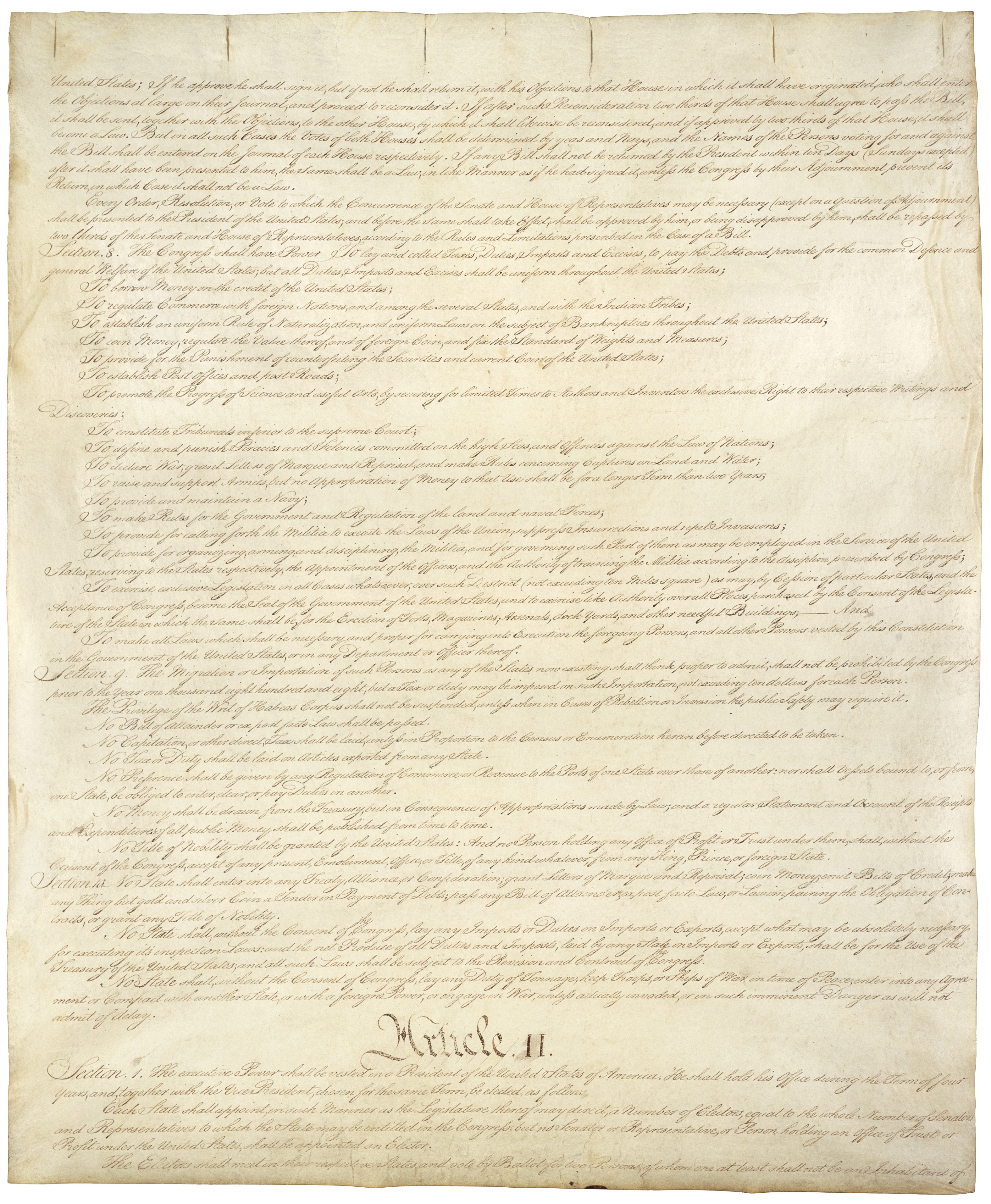 U.S. Constitution page 2 of 4