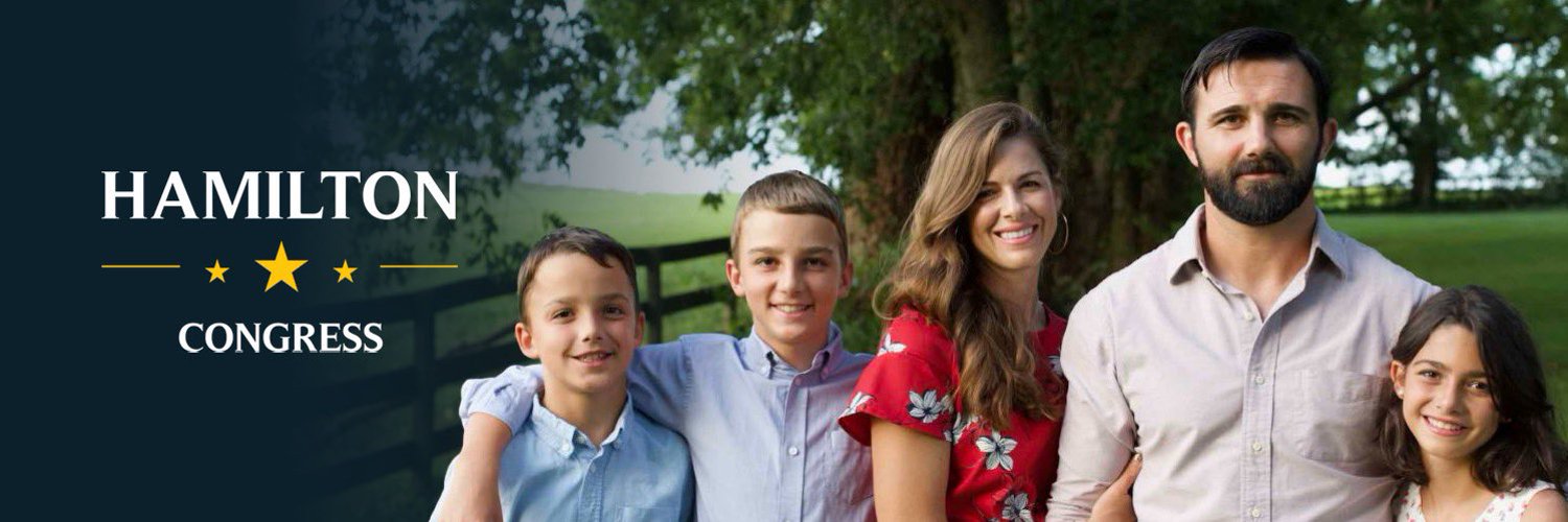 Cameron Hamilton with family for Congress